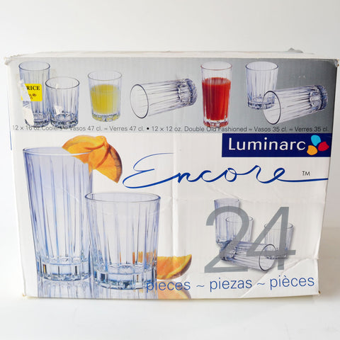 17 Piece Drinkware Set - 16 oz and 12 oz Drinking Glasses