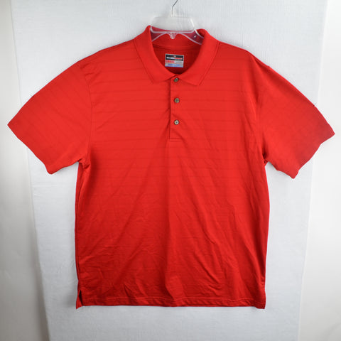 Mens Grand Slam Performance Golf Polo Shirt - Red Air-Flow - Size XL Extra Large