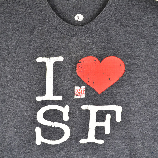 Vintage I Love San Francisco T Shirt Mens Size Large - Charcoal Gray Graphic Tee