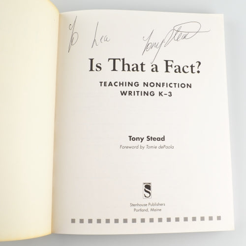 Is That a Fact? Teaching Non-Fiction Writing by Tony Stead - Homeschool