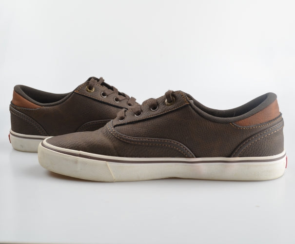 Men's Brown Faux Leather Sneakers