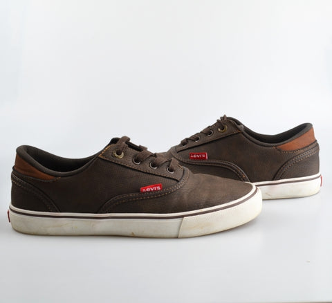 Levi's Mens Ethan Casual Fashion Sneaker Shoe Size 8 Brown Faux Leather - 51921409B