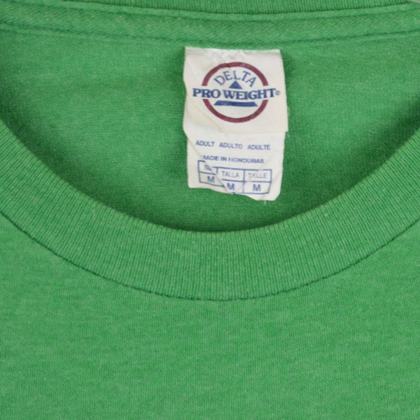 Vintage Mens T Shirt - Green Lucky Shirt Clover Graphic - Size Medium
