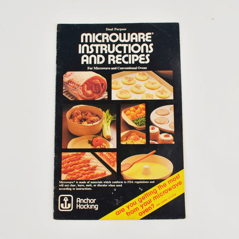 Anchor Hocking Dual Purpose Microware Instructions / Recipes Microwave & Ovens