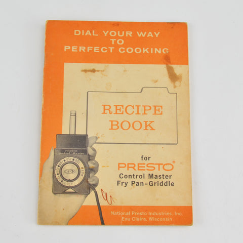 Vintage Presto Control Master Fry Pan - Griddle Recipes / Cookbook - 1971