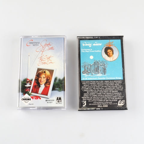 Christmas Cassette Tape Lot Of 2 - Sandi Patti, Cristy Lane