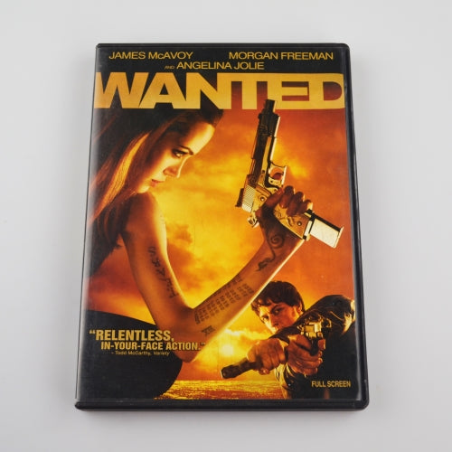 Wanted (DVD, 2008, Fullscreen) Angelina Jolie, James McAvoy, Morgan Freeman