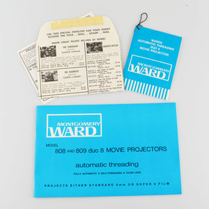 Montgomery Wards Movie Projector Duo 8 - 808-9 Operators instruction Manual
