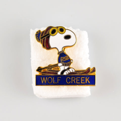 Wolf Creek Snoopy Label Pin - Hat Pin - Snow Skiing Colorado Resort Pin