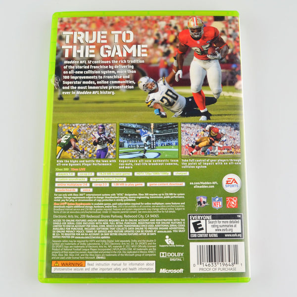 Madden NFL 12 Game and Players Guide (Microsoft Xbox 360, 2011) Tested