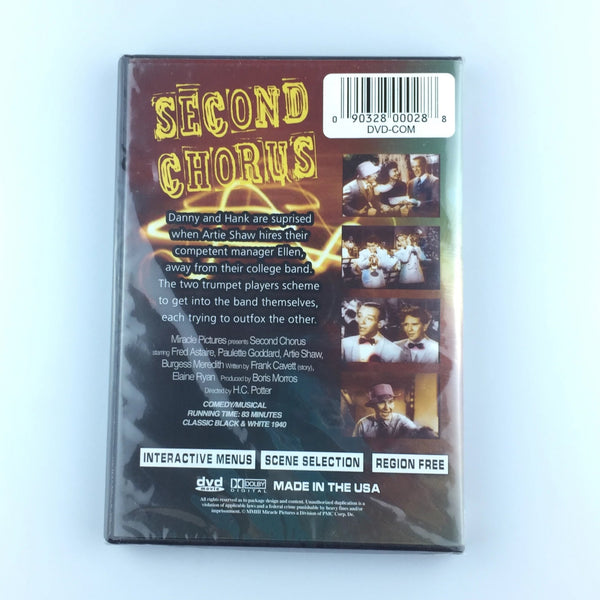 Second Chorus (DVD, 2003) Fred Astaire, Paulette Goddard - Classic 1940 Black & White