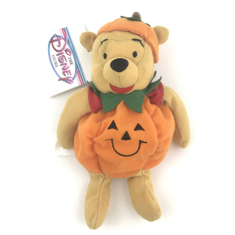 Disney Store Winnie the Pooh - 8” Pumpkin Pooh - Bean Bag Push - NEW