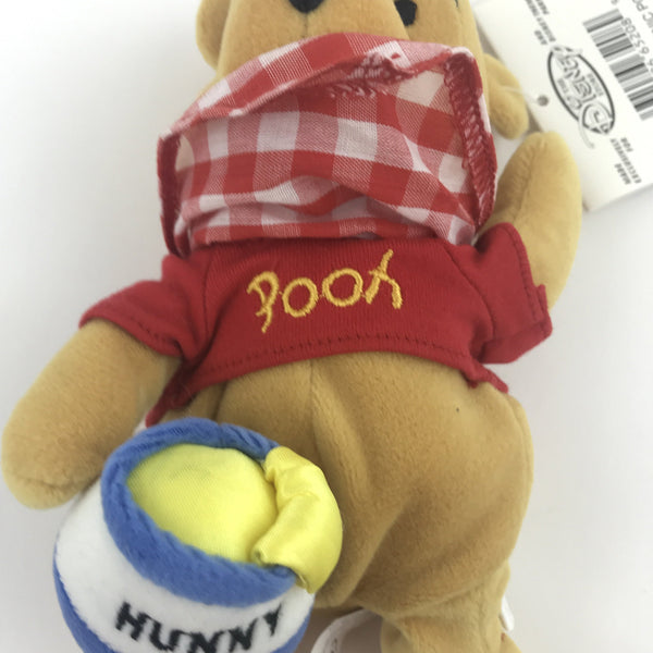 Disney Store Winnie the Pooh - 8” Picnic Pooh - Bean Bag Plush - NEW