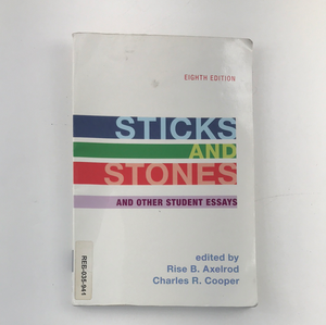 Sticks and Stones and Other Essays by Axelrod, Cooper - 8th Edition