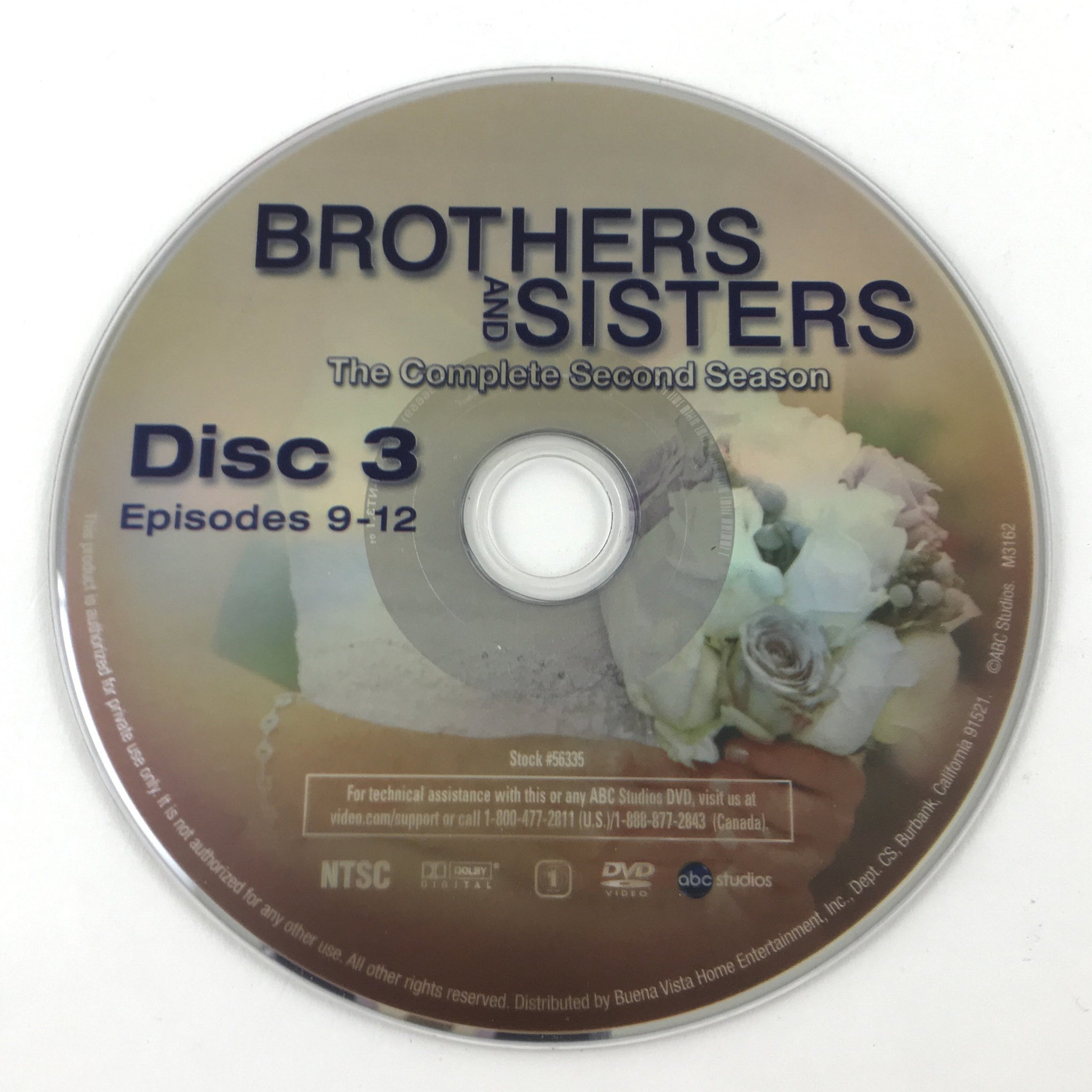 Brothers  And Sisters Season 2 - Episodes 9-12 (DVD) Sally Fields - DISC 3 ONLY
