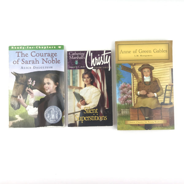 Lot of 3 Girl Books - Anne Of Green Gables - Sarah Noble - Christy