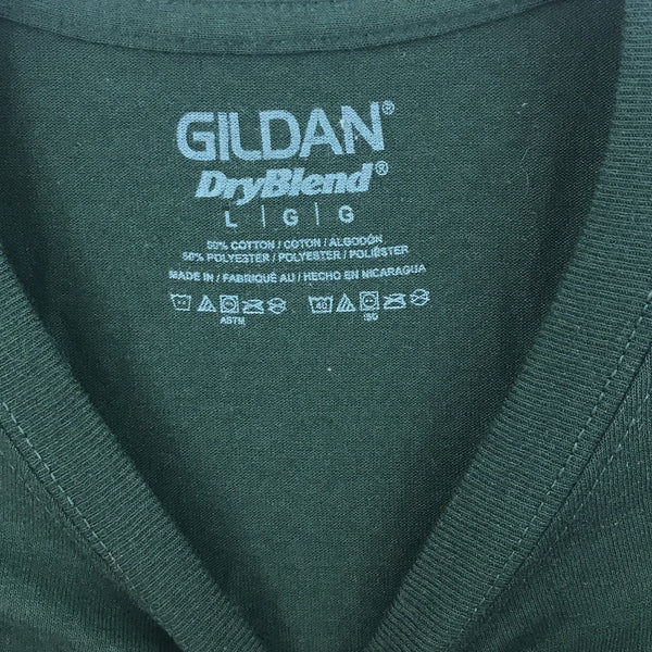 Woodbridge, N.J. Mens Pocket T Shirt - Hunter Green - Size Large - Gildan DriBlend