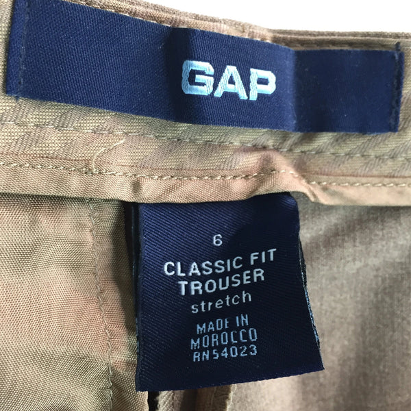 Gap Womens Classic Fit Trouser - Dress Pants - Size 6 - Tan - Wool Polyester Blend