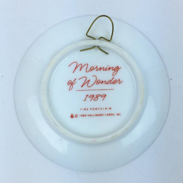 Hallmark Ornament - Morning Of Wonder Miniature Porcelain Plate Ornament 1989