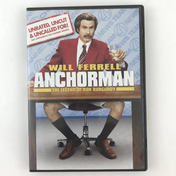 Anchorman: The Legend Of Ron Burgundy (DVD, Fullscreen) Will Ferrell - Unrated
