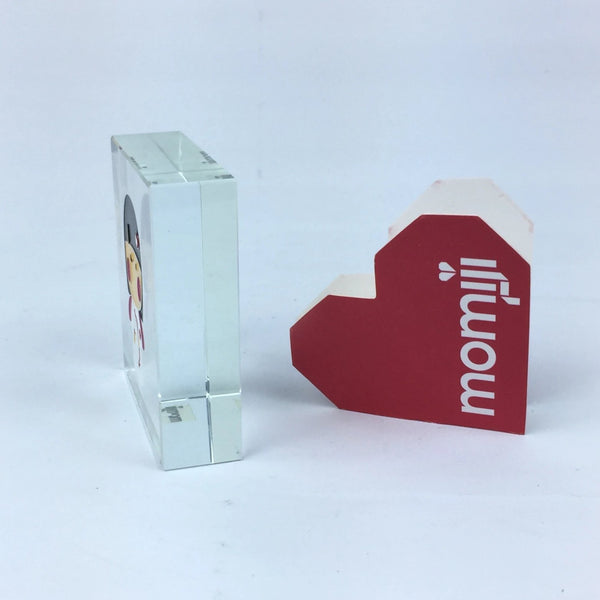 Momiji Glass Love Token - Paperweight - Desk Plaque - Valentines Gift of Love