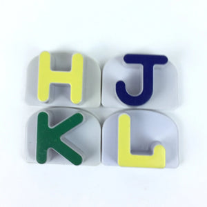 Leap Frog Fridge Phonics 2” Letter Whammer Alphabet Magnet Parts H, J, K, L - 2002