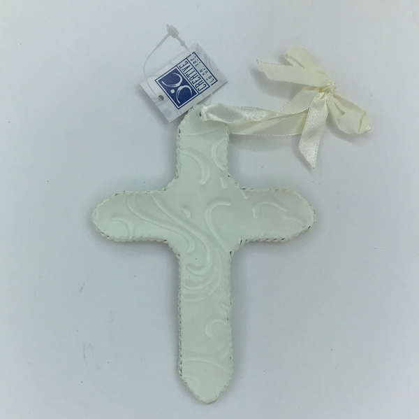 Cross Christmas Ornament 6” Metal - Christian Catholic Cross Decorative Wall Hanging