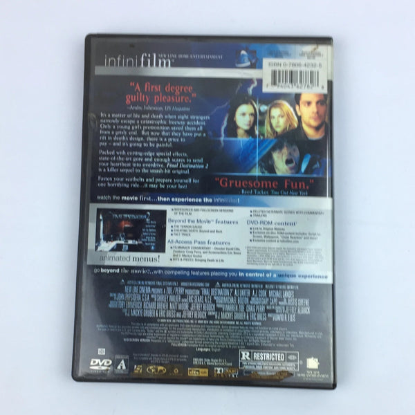Final Destination 2 - You Can’t Cheat Death Twice (DVD, 2003) Ali Larter, A. .J. Cook