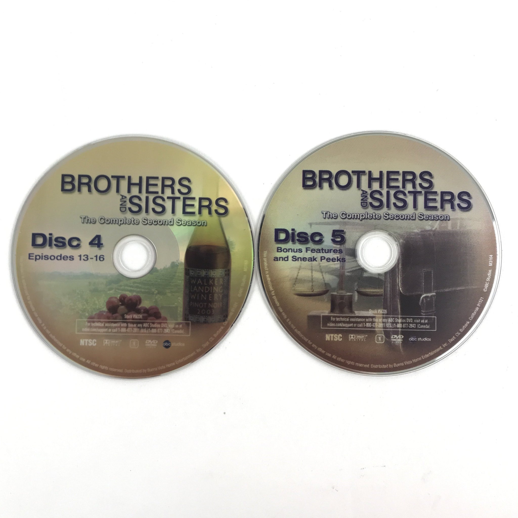 Brothers And Sisters Season 2 - Episodes 13-16 + Bonus (DVDs) - DISCS 4 & 5 ONLY