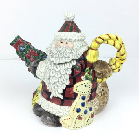 Frtz & Floyd Santa Teapot, Mr. Klaus and Toys Christmas Collectible, Vintage