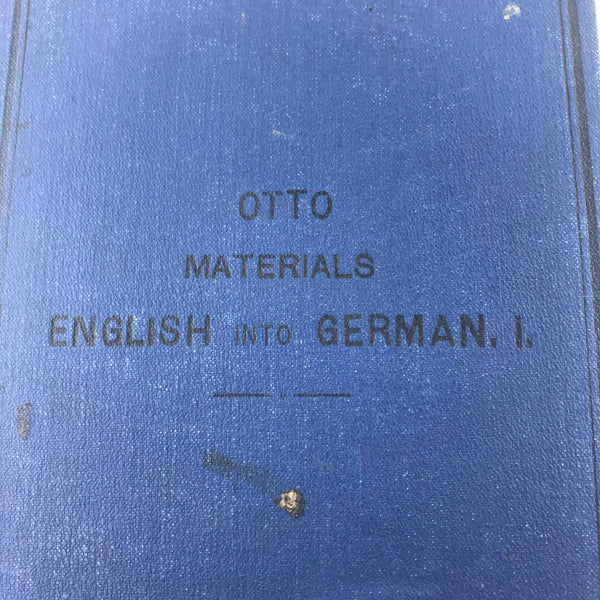 Materials For Translating English Into German by Emil Otto - 1895