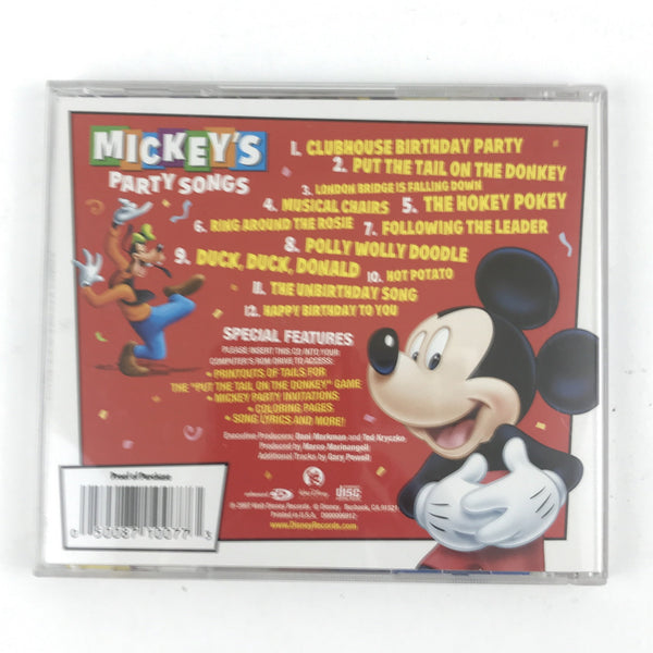 Mickeys Party Songs (CD, Walt Disney Records)