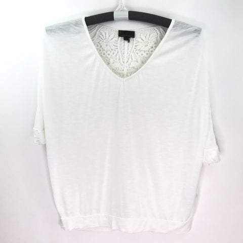 iJeans By Buffalo Womens Lace Knit Top - White Tempest - Size XL