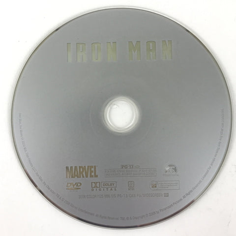 Iron Man (DVD, Single Disc Edition) 1st Movie - Robert Downey Jr. - DISC ONLY