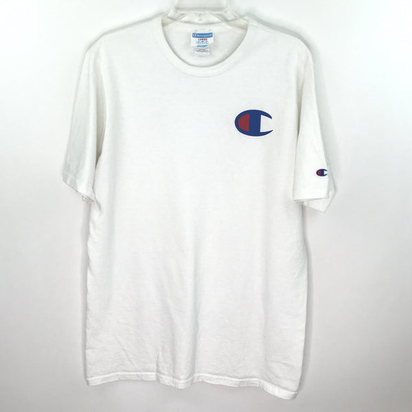Champion Logo Graphic T Shirt Men’s - Size Large - White