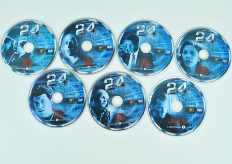 24 - Season 2 (DVD, 2009, 7-Disc Set) Kiefer Sutherland - DISCS ONLY